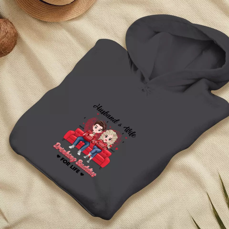 Drinking Buddies  - Personalized Gifts for Couples - Unisex Hoodie