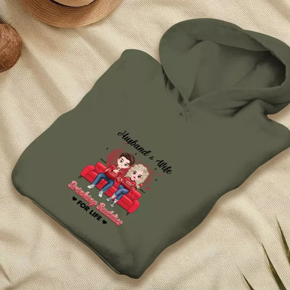 Drinking Buddies  - Personalized Gifts for Couples - Unisex Hoodie