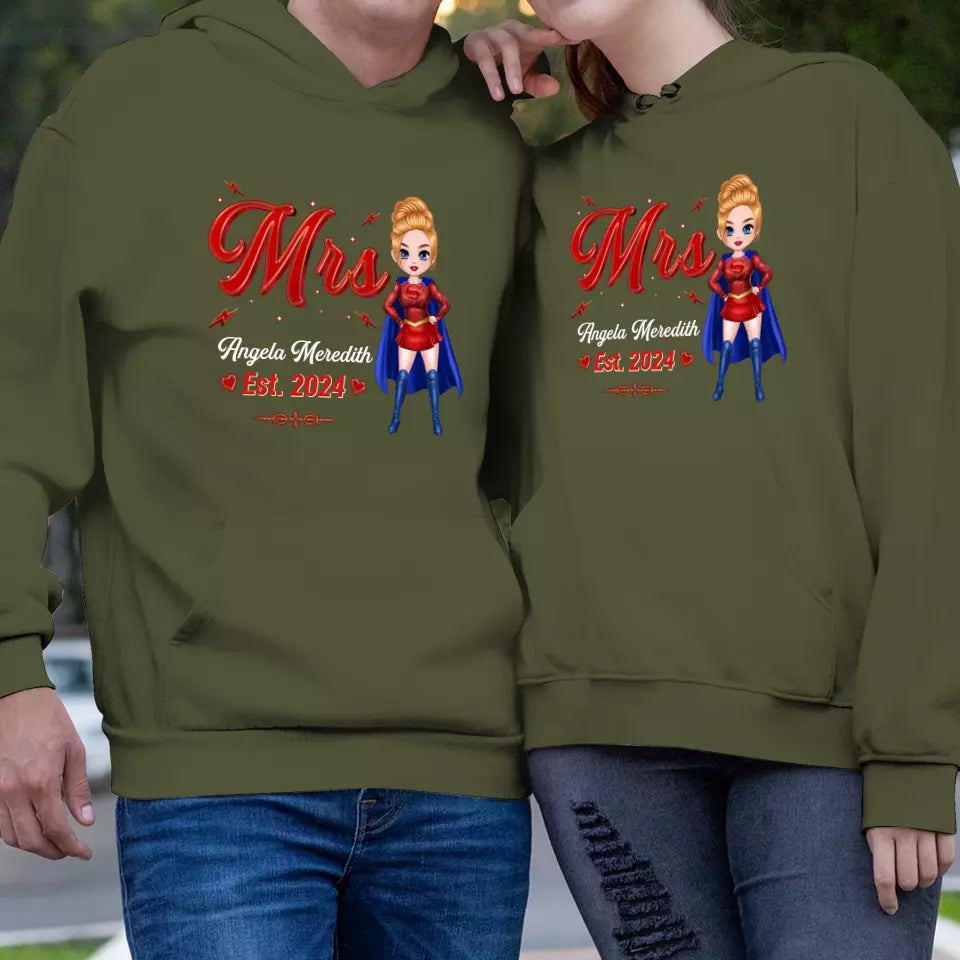 Mr Mrs Matching Shirts - Personalized Gifts For Couples - Unisex Hoodie