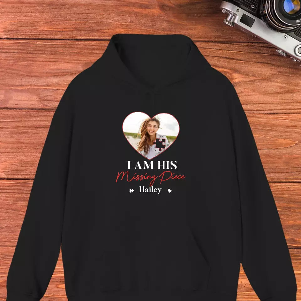 Missing Piece Puzzle - Personalized Gifts For Couples - Unisex Hoodie