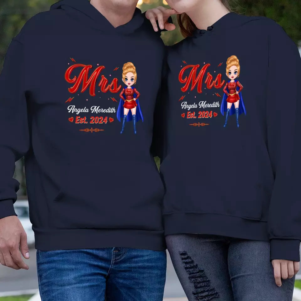 Mr Mrs Matching Shirts - Personalized Gifts For Couples - Unisex Hoodie