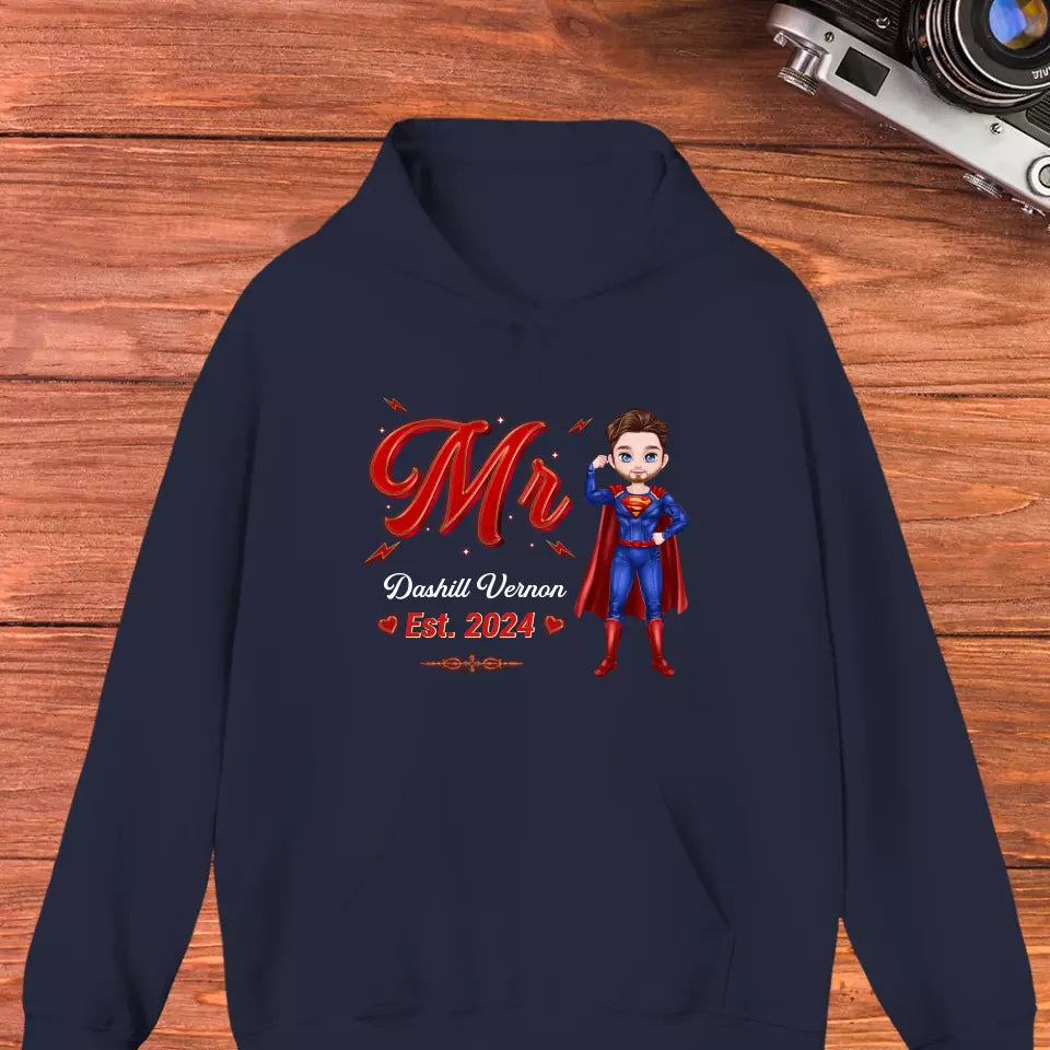 Mr Mrs Matching Shirts - Personalized Gifts For Couples - Unisex Hoodie