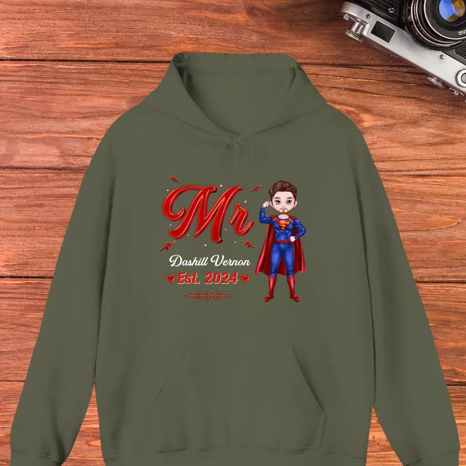 Mr Mrs Matching Shirts - Personalized Gifts For Couples - Unisex Hoodie