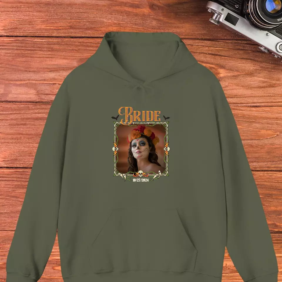 Broom & Bride - Custom Photo - Personalized Gifts For Couple - Hoodie