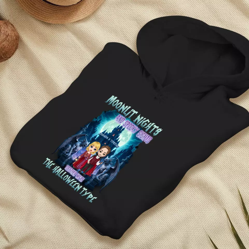 Moonlit Night - Custom Name - Personalized Gifts for Couples - Hoodie