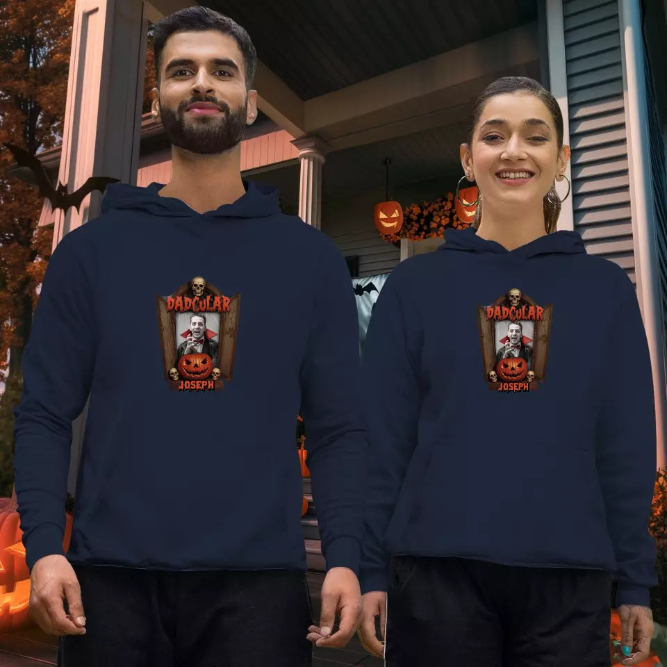 Dadcular & Momster - Custom Photo - Personalized Gifts For Couple - Hoodie