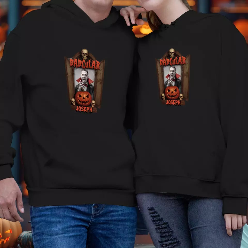 Dadcular & Momster - Custom Photo - Personalized Gifts For Couple - Hoodie