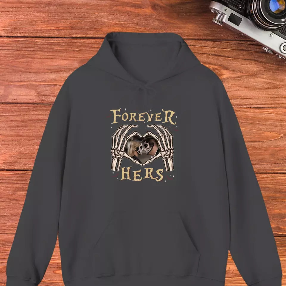 Forever Her - Custom Photo - Personalized Gifts For Couple - Hoodie