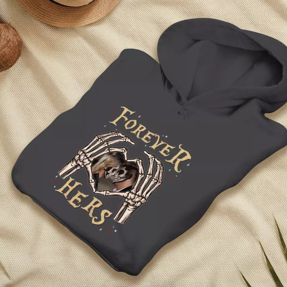 Forever Her - Custom Photo - Personalized Gifts For Couple - Hoodie