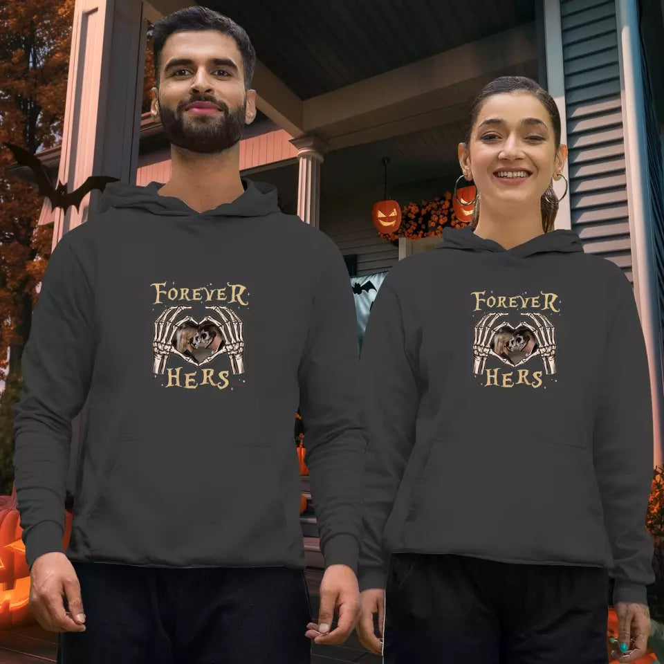 Forever Her - Custom Photo - Personalized Gifts For Couple - Hoodie