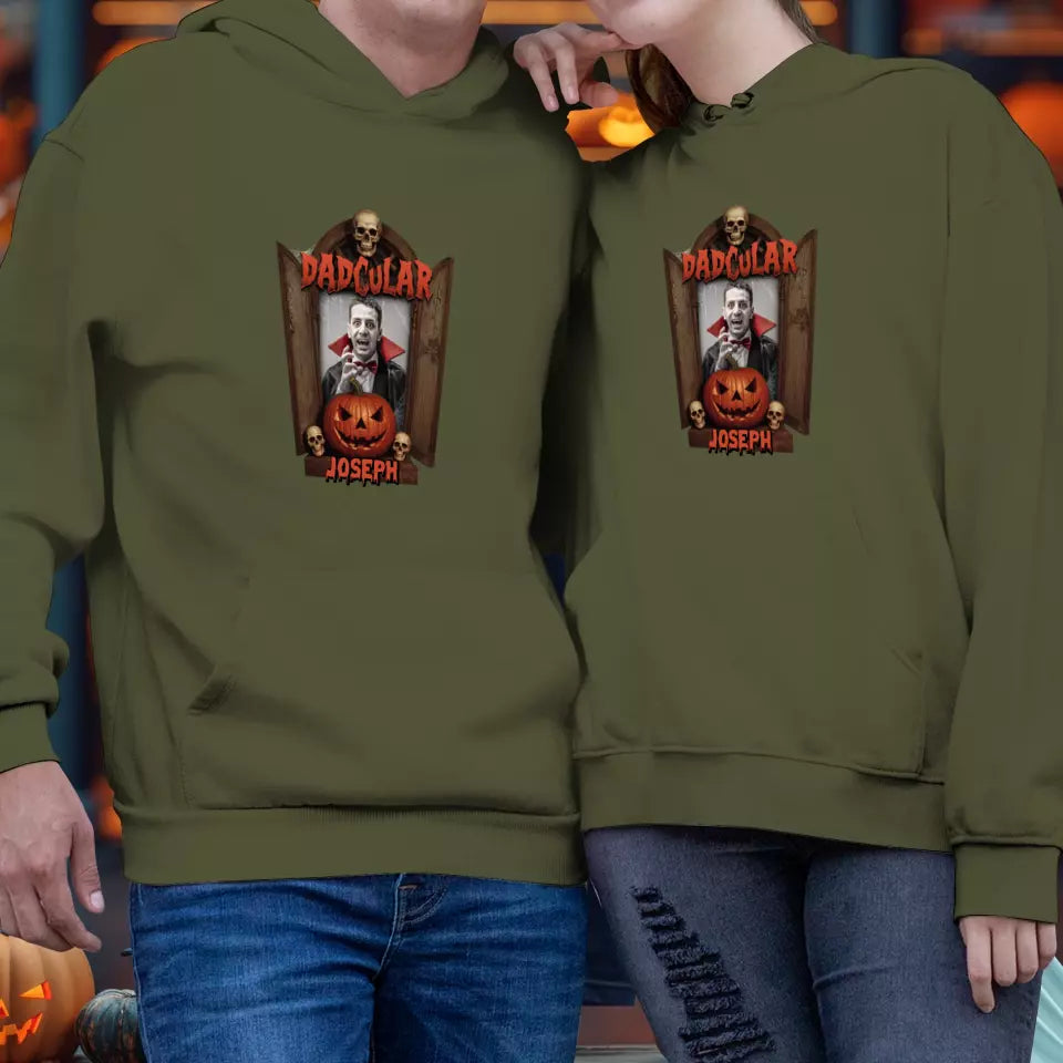 Dadcular & Momster - Custom Photo - Personalized Gifts For Couple - Hoodie