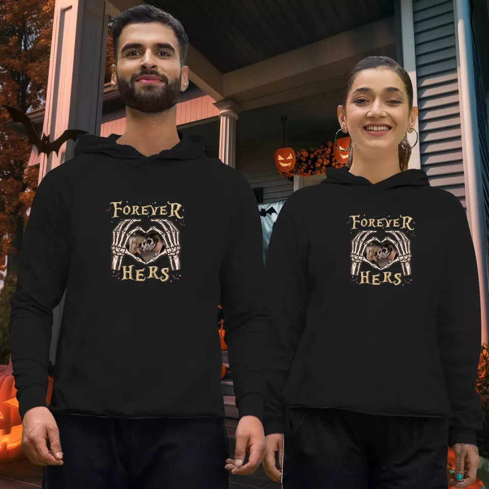 Forever Her - Custom Photo - Personalized Gifts For Couple - Hoodie