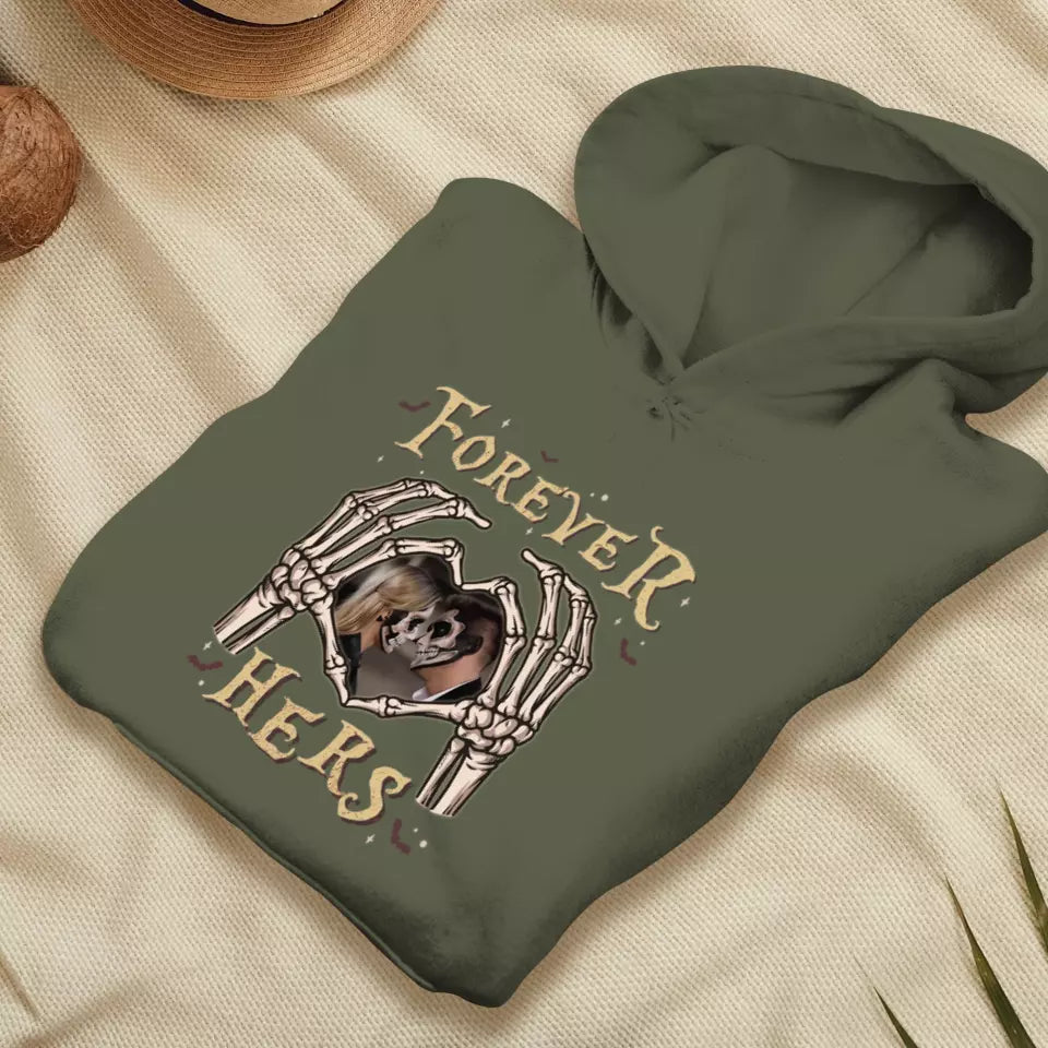 Forever Her - Custom Photo - Personalized Gifts For Couple - Hoodie