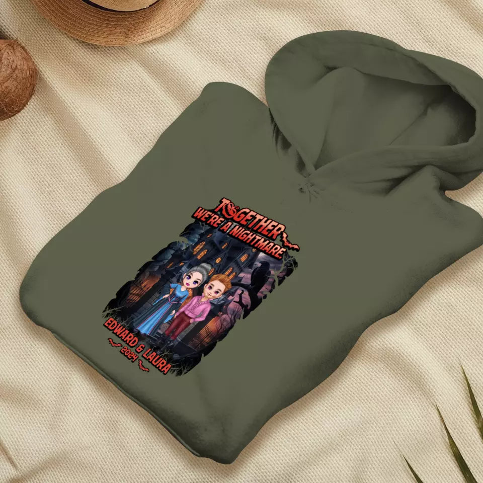 Together We're A Nightmare - Custom Name - Personalized Gifts for Couples - Hoodie