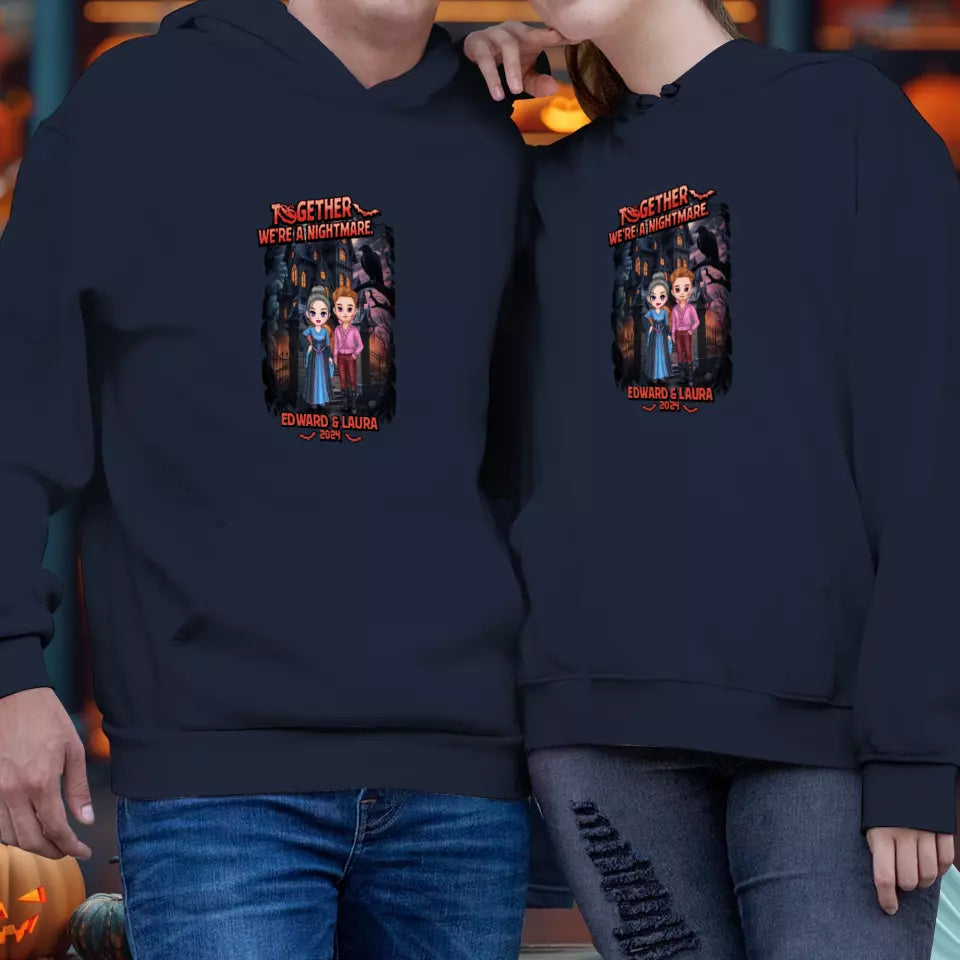 Together We're A Nightmare - Custom Name - Personalized Gifts for Couples - Hoodie