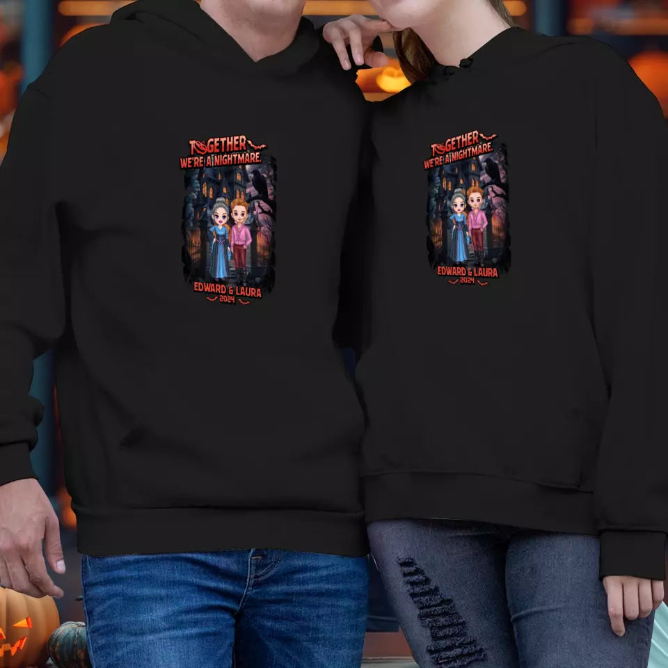 Together We're A Nightmare - Custom Name - Personalized Gifts for Couples - Hoodie