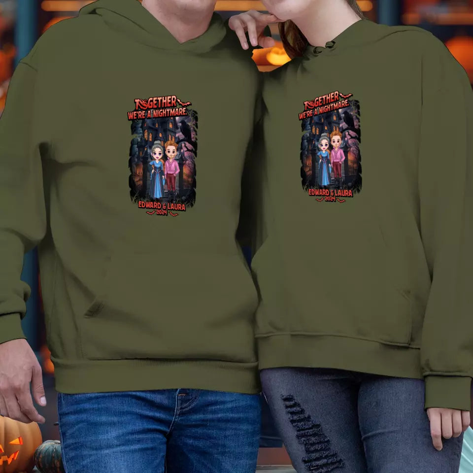 Together We're A Nightmare - Custom Name - Personalized Gifts for Couples - Hoodie