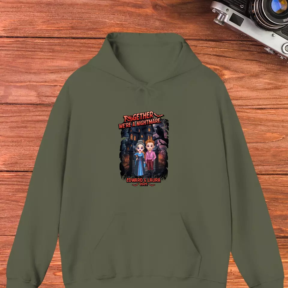 Together We're A Nightmare - Custom Name - Personalized Gifts for Couples - Hoodie