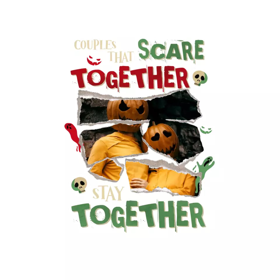 Couples That Scare Together - Custom Photo - Personalized Gifts for Couples - Hoodie