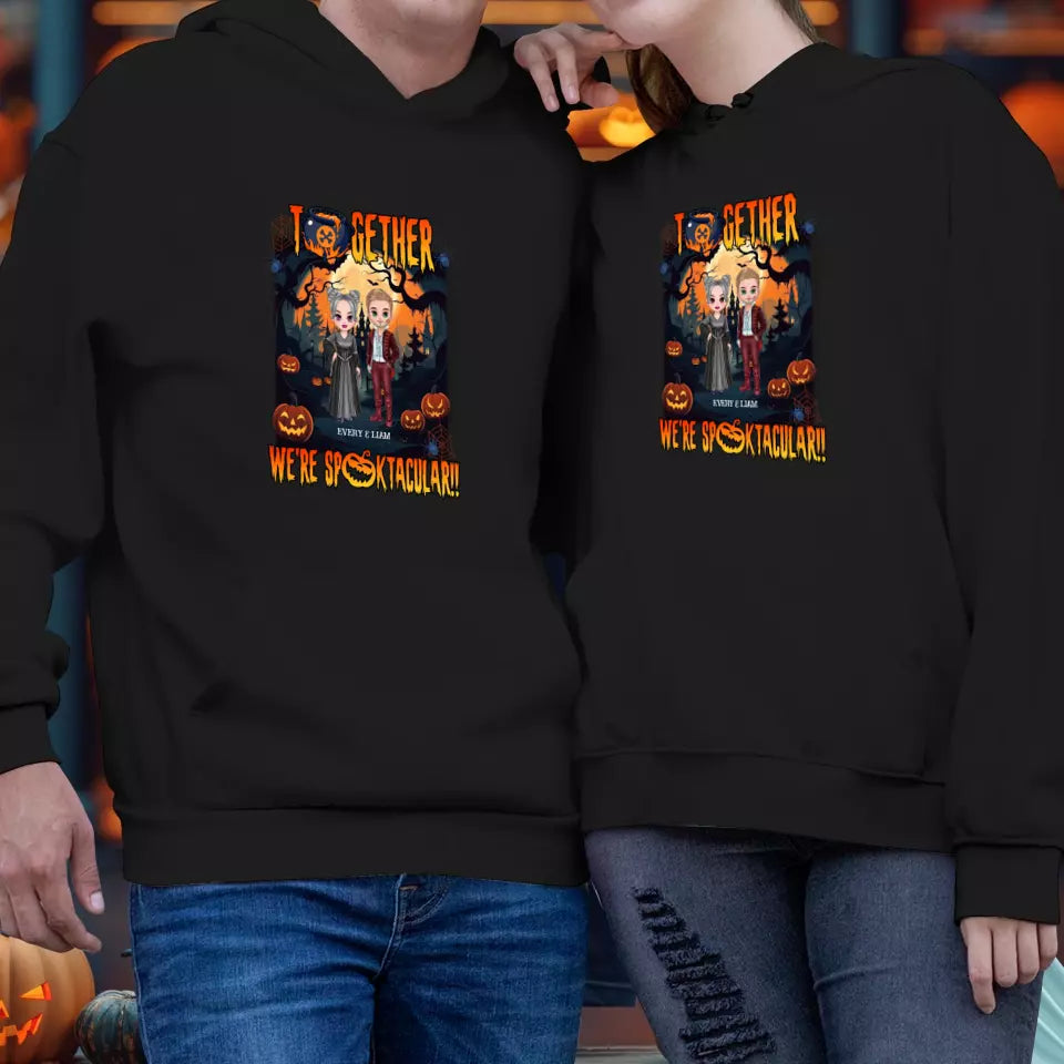 Together We're Spooktacular - Custom Name - Personalized Gifts for Couples - Hoodie