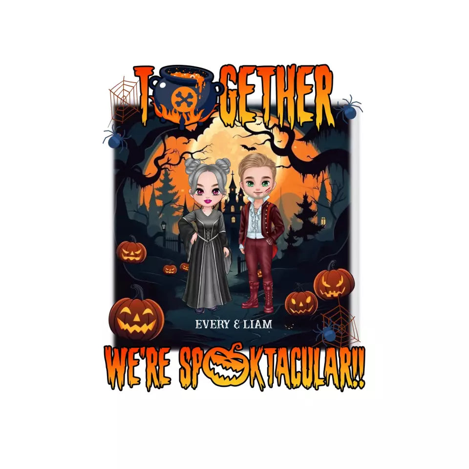 Together We're Spooktacular - Custom Name - Personalized Gifts for Couples - Hoodie