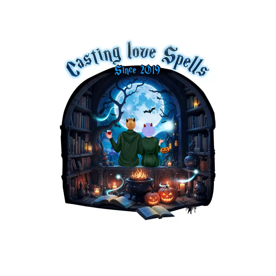 Casting Love Spells - Custom Anniversary Year - Personalized Gifts for Couples - Hoodie