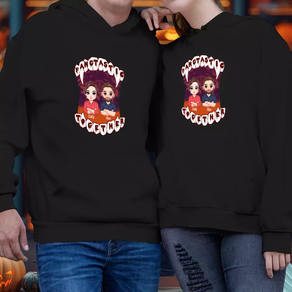 Fangtastic Together - Custom Name - Personalized Gifts for Couples - Hoodie