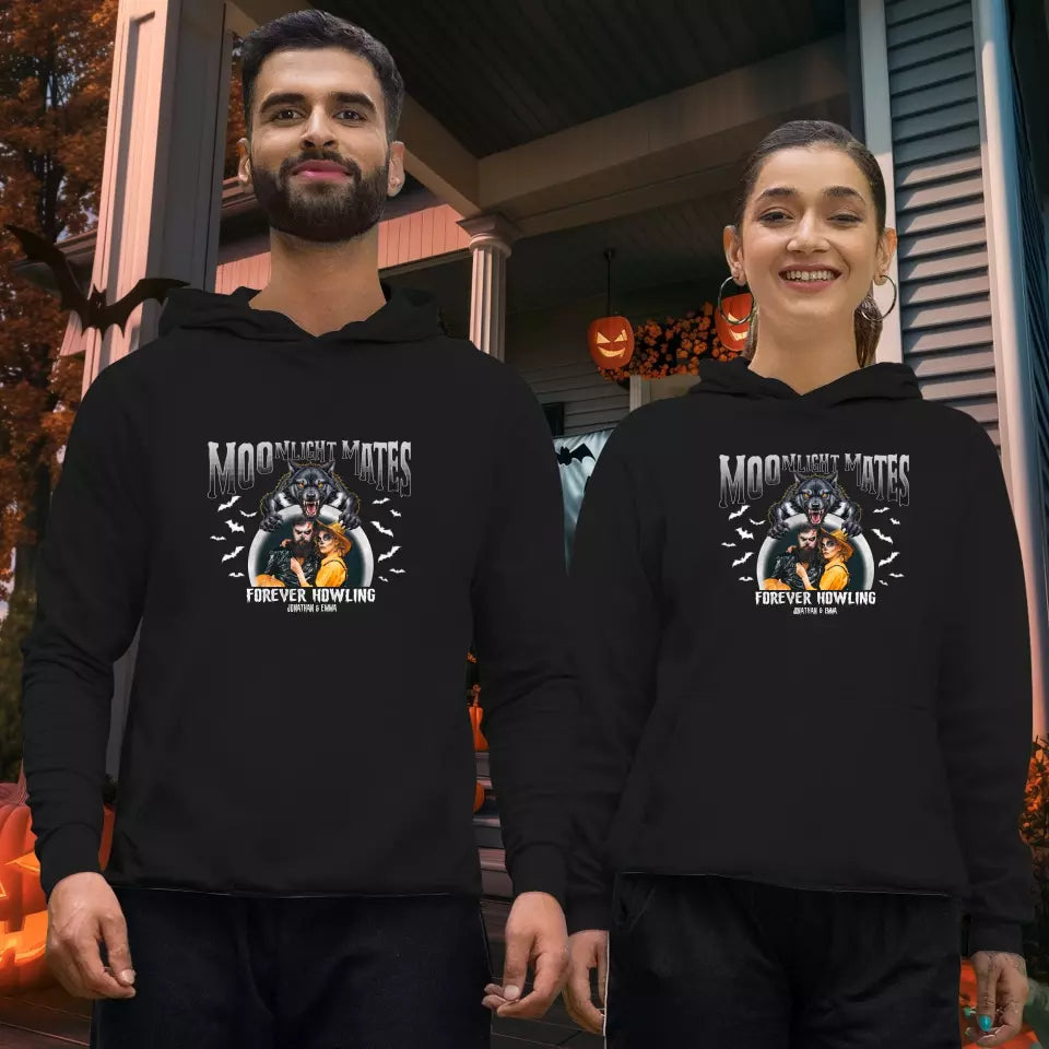 Moonligtht Mates - Custom Photo - Personalized Gifts For Couple - Hoodie