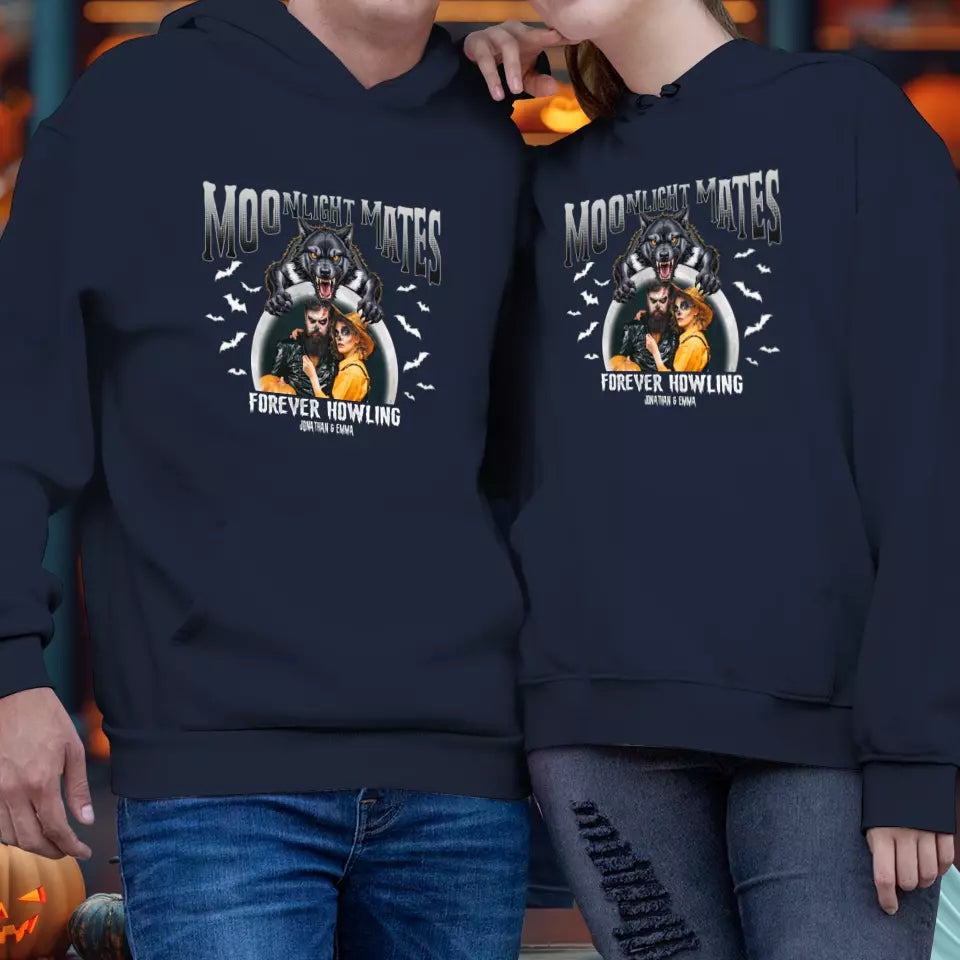 Moonligtht Mates - Custom Photo - Personalized Gifts For Couple - Hoodie