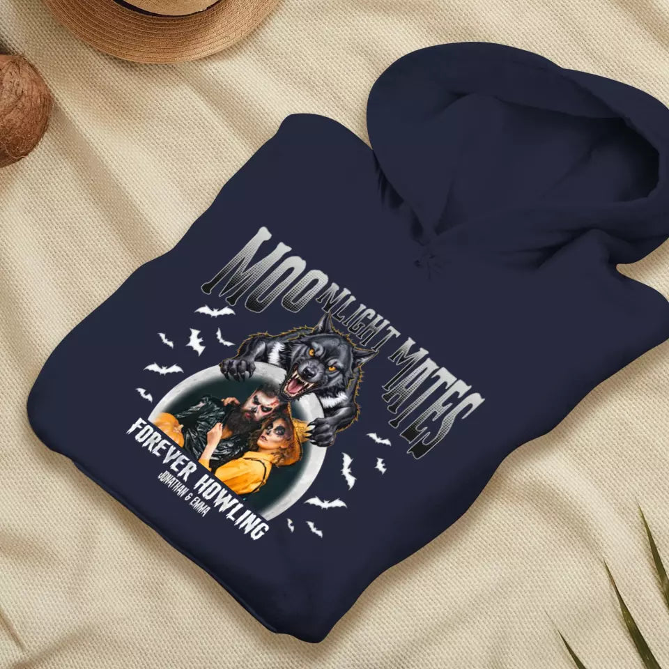 Moonligtht Mates - Custom Photo - Personalized Gifts For Couple - Hoodie