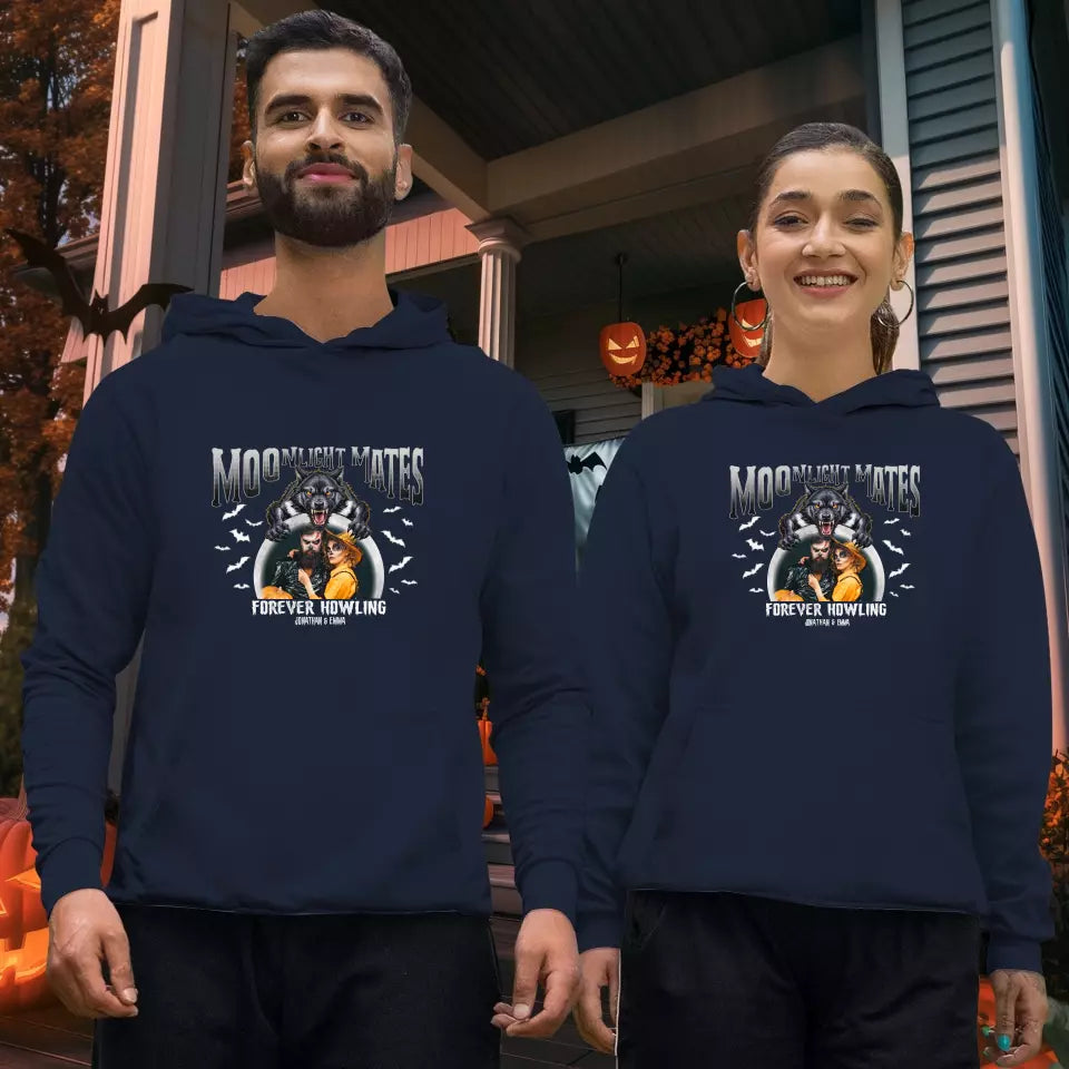 Moonligtht Mates - Custom Photo - Personalized Gifts For Couple - Hoodie