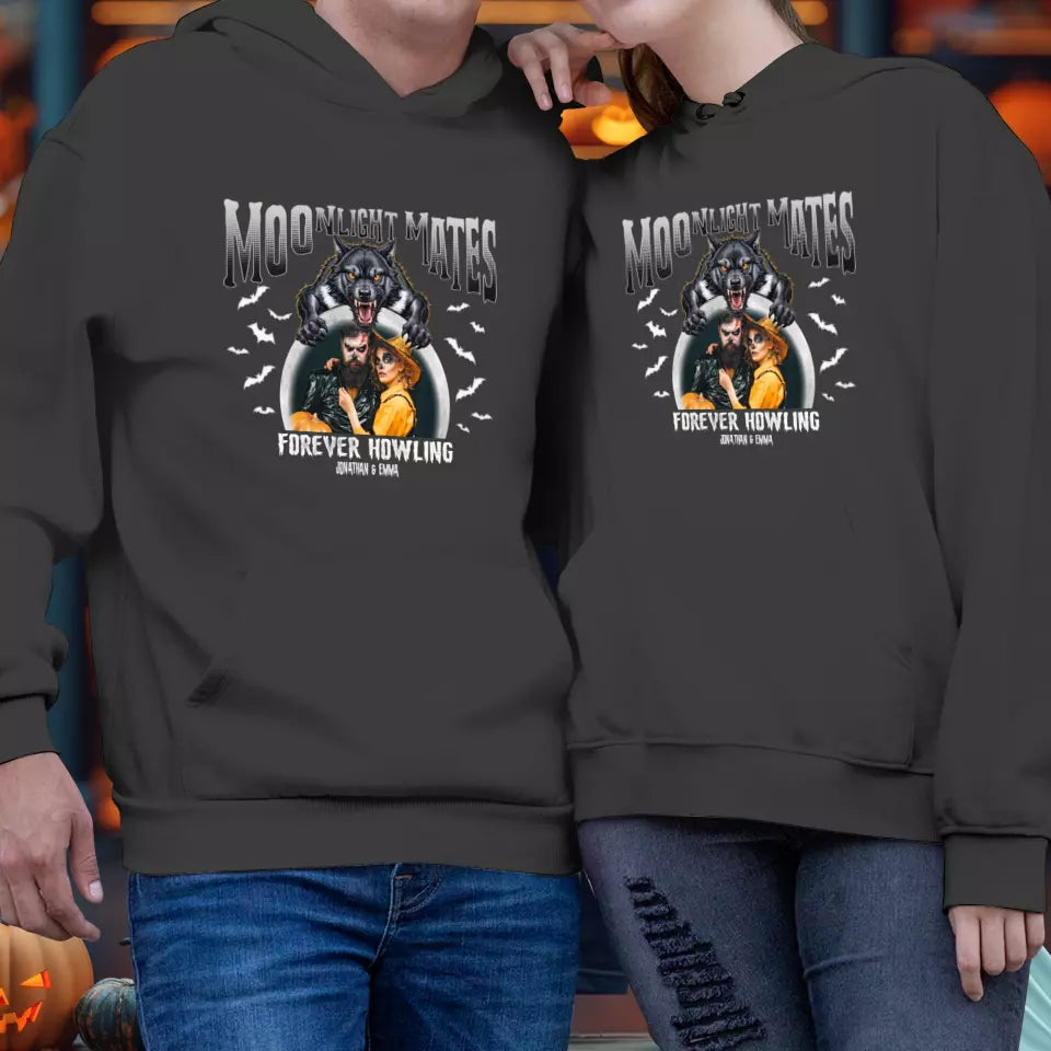 Moonligtht Mates - Custom Photo - Personalized Gifts For Couple - Hoodie