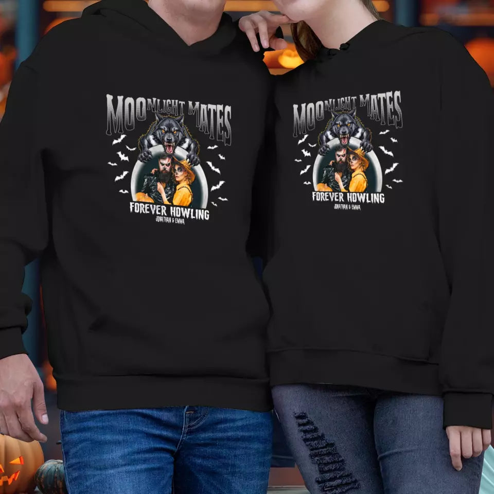 Moonligtht Mates - Custom Photo - Personalized Gifts For Couple - Hoodie