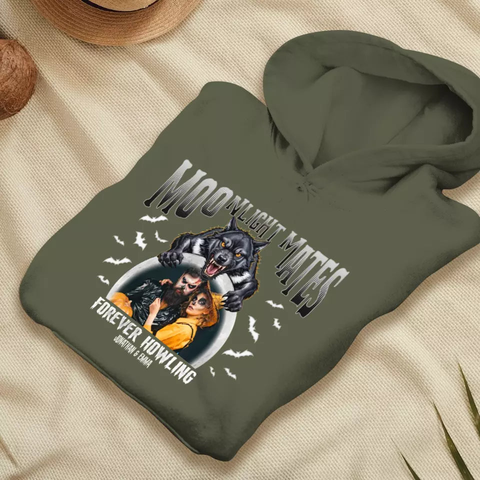 Moonligtht Mates - Custom Photo - Personalized Gifts For Couple - Hoodie