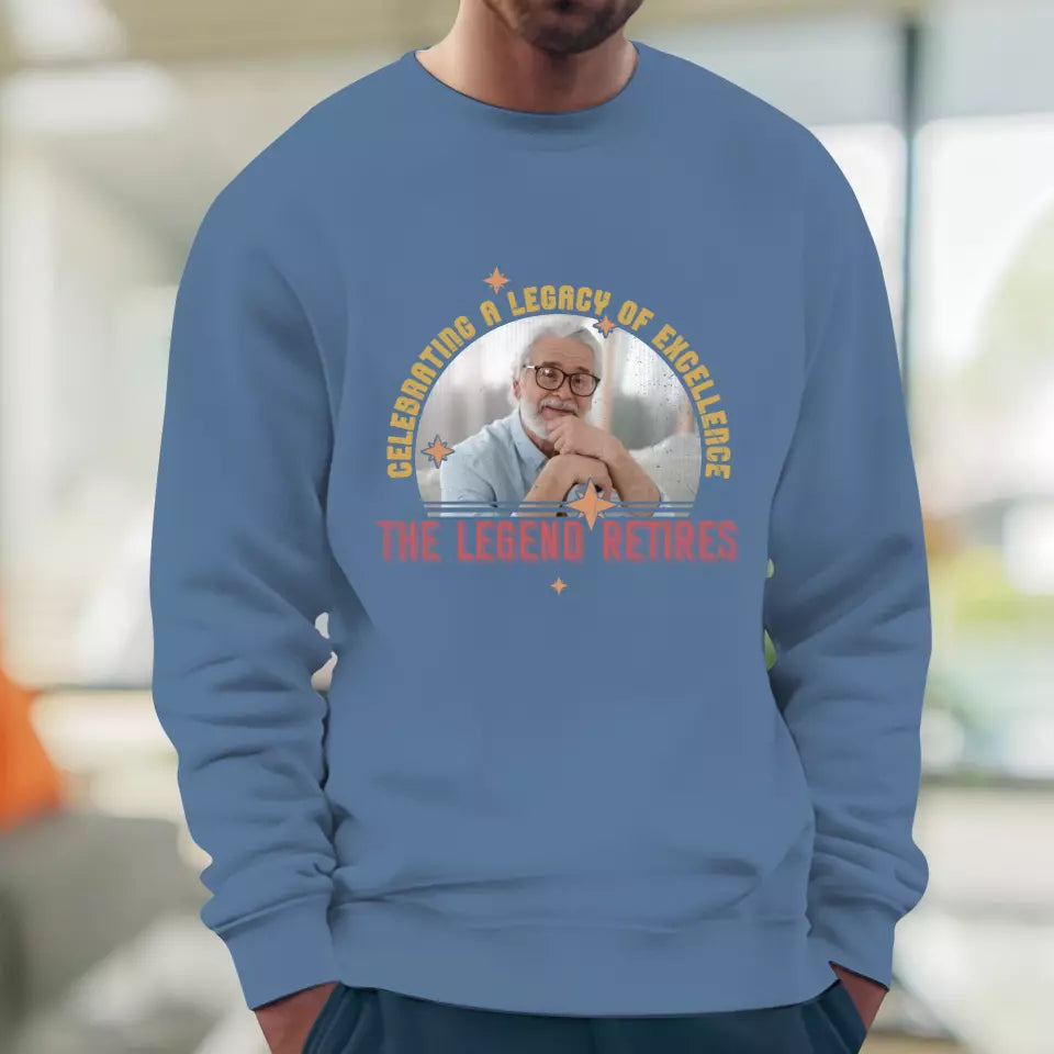 Celebrating A Legacy Of Excellence - Custom Photo - Personalized Gifts For Grandpa - T-Shirt