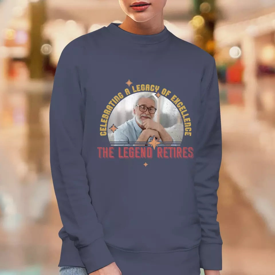 Celebrating A Legacy Of Excellence - Custom Photo - Personalized Gifts For Grandpa - T-Shirt