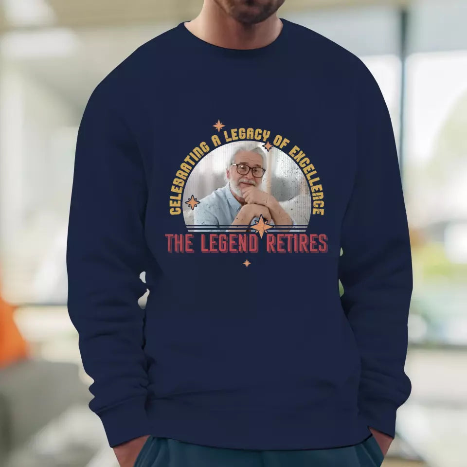 Celebrating A Legacy Of Excellence - Custom Photo - Personalized Gifts For Grandpa - T-Shirt