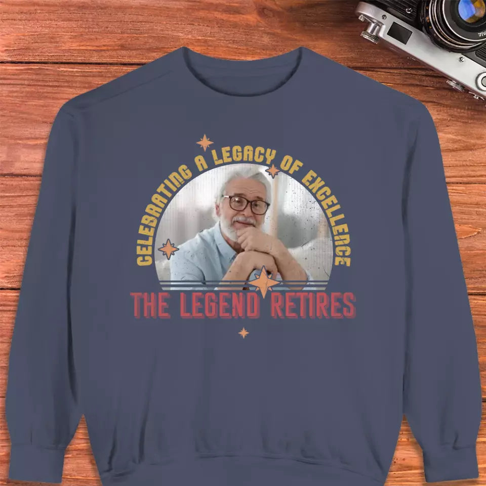 Celebrating A Legacy Of Excellence - Custom Photo - Personalized Gifts For Grandpa - T-Shirt