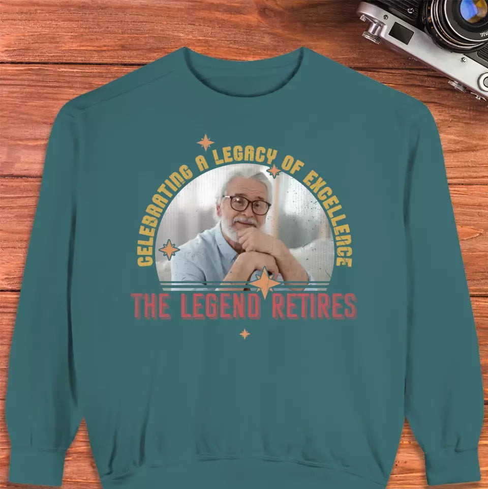 Celebrating A Legacy Of Excellence - Custom Photo - Personalized Gifts For Grandpa - T-Shirt