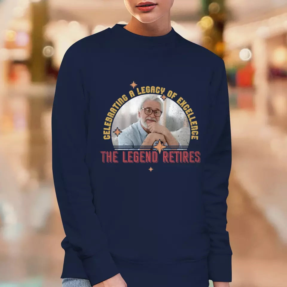 Celebrating A Legacy Of Excellence - Custom Photo - Personalized Gifts For Grandpa - T-Shirt