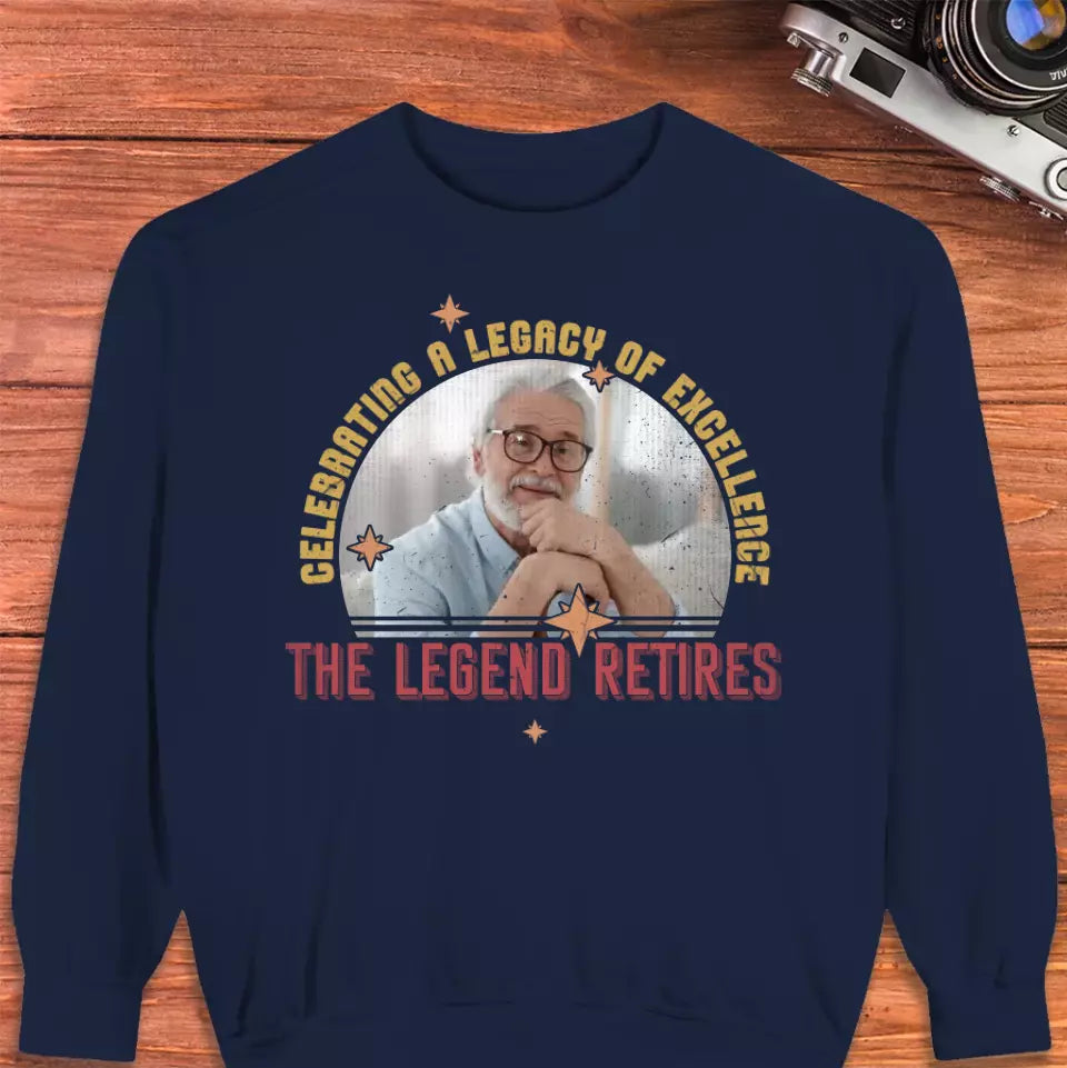 Celebrating A Legacy Of Excellence - Custom Photo - Personalized Gifts For Grandpa - T-Shirt