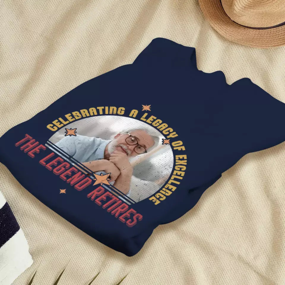 Celebrating A Legacy Of Excellence - Custom Photo - Personalized Gifts For Grandpa - T-Shirt