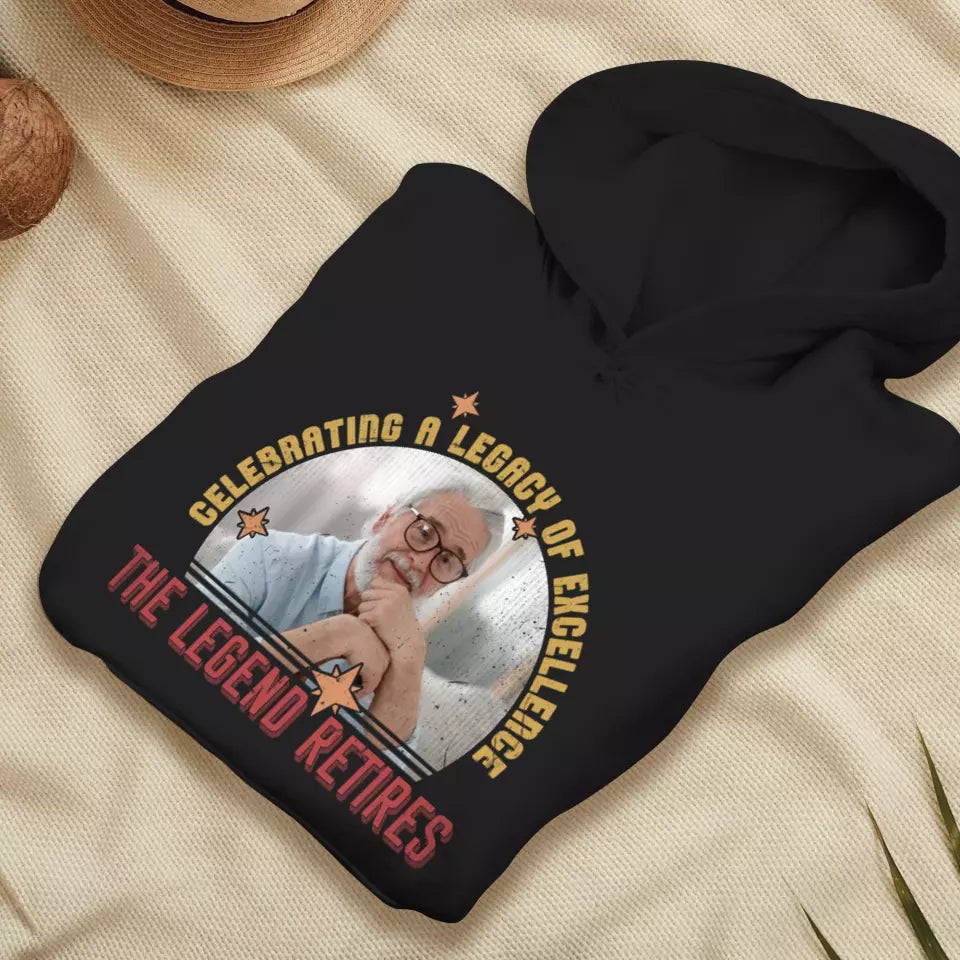 Celebrating A Legacy Of Excellence - Custom Photo - Personalized Gifts For Grandpa - T-Shirt