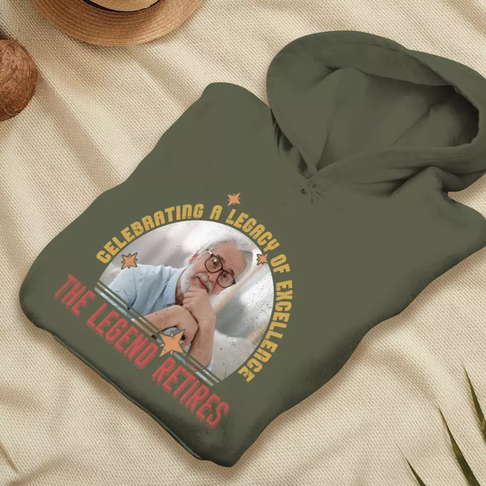 Celebrating A Legacy Of Excellence - Custom Photo - Personalized Gifts For Grandpa - T-Shirt