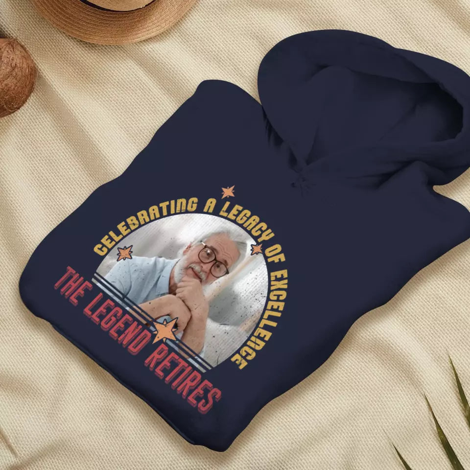 Celebrating A Legacy Of Excellence - Custom Photo - Personalized Gifts For Grandpa - T-Shirt