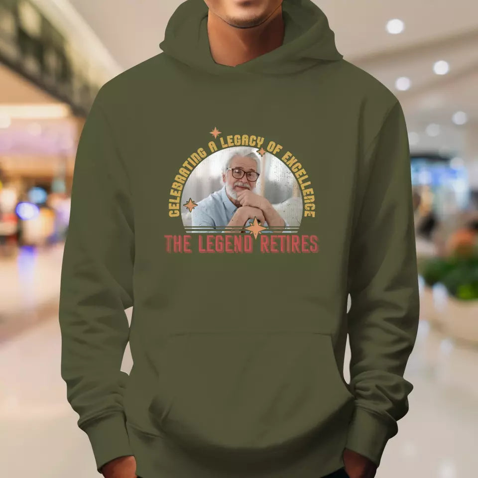 Celebrating A Legacy Of Excellence - Custom Photo - Personalized Gifts For Grandpa - Hoodie