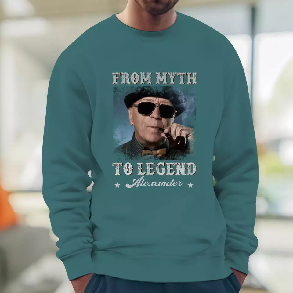 From Myth To Legend - Custom Photo - Personalized Gifts For Grandpa - Sweater