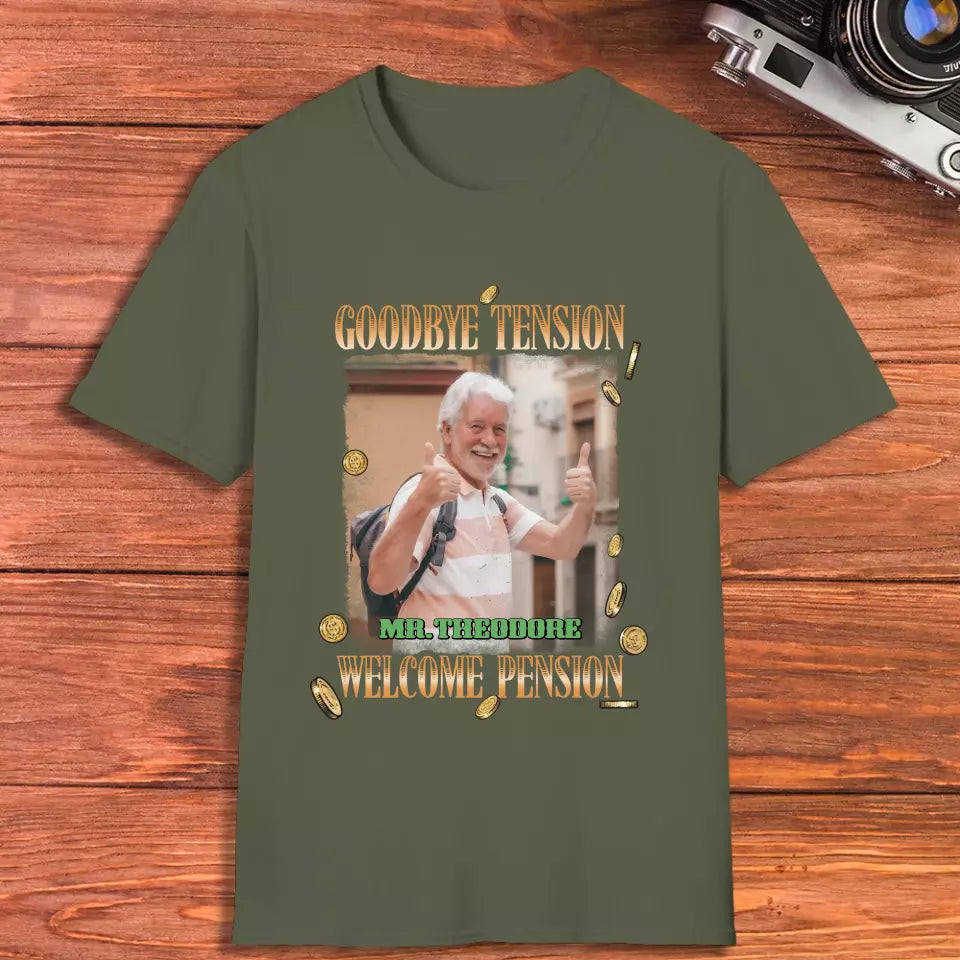 Goodbye Tension - Custom Photo - Personalized Gifts For Grandpa - T-Shirt