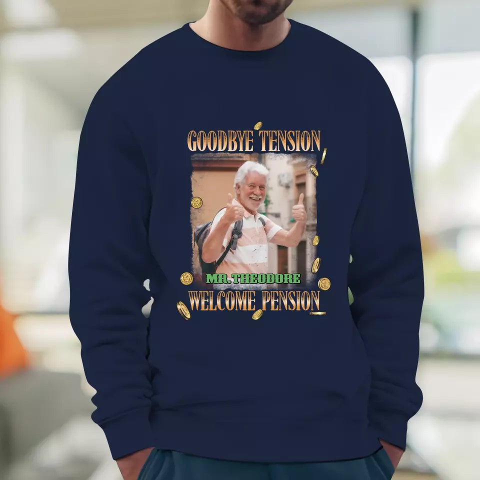 Goodbye Tension - Custom Photo - Personalized Gifts For Grandpa - T-Shirt