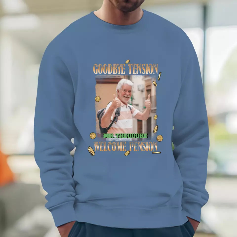 Goodbye Tension - Custom Photo - Personalized Gifts For Grandpa - T-Shirt